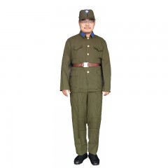 国民党国军合唱演出表演服（帽子、上衣、裤子、腰带）