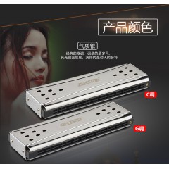 正品东方双面双调 两面两调24孔C调G调复音口琴 专业演奏进口簧片