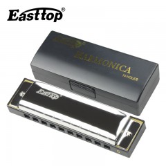 东方之巅10孔布鲁斯口琴 十孔口琴 布鲁斯口琴 （黑塑盒）