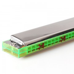 奇美24孔复音回声口琴 成人初学入门演奏儿童重音口琴彩盒装