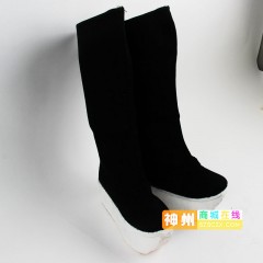 戏曲男高靴京剧厚底靴古装演出朝方鞋小生老生朝靴官靴武生厚底鞋