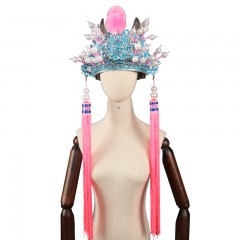 中原戏装大太监盔京剧戏曲戏剧舞台演出用品盔头盔帽太监帽帽戏帽