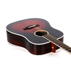 海伦正品41寸吉他初学者民谣木吉他学生入门练习玫瑰木面单板jita