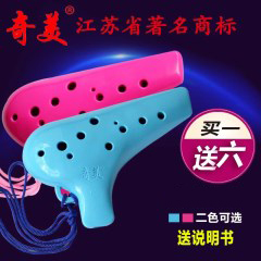 奇美牌12孔中音树脂陶笛（两色可选）C调陶笛儿童初学专业演奏