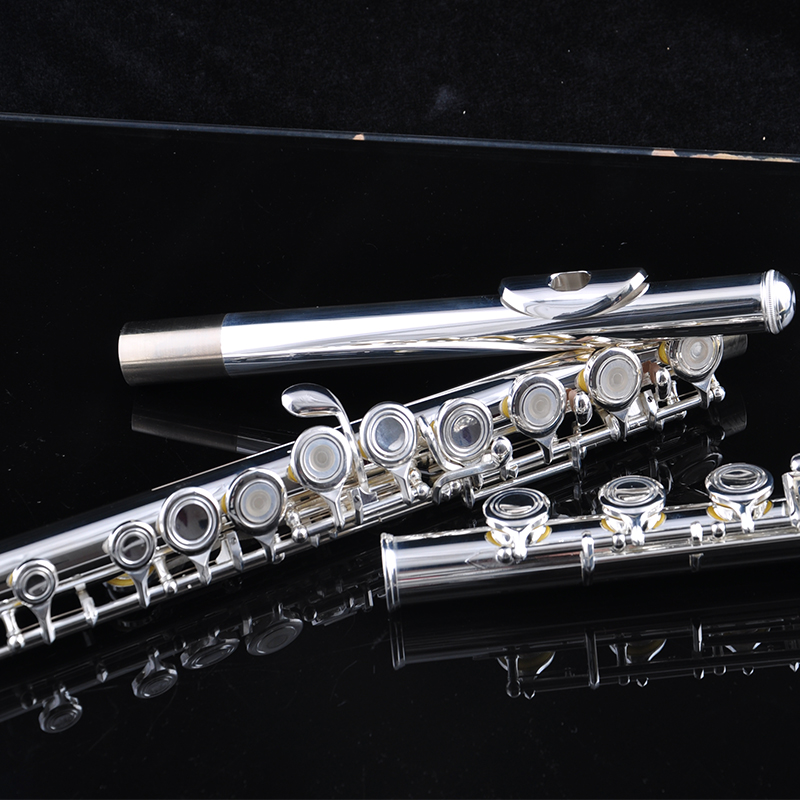 长笛 美德威乐器 17开闭孔镀银长笛 210C闭孔初学