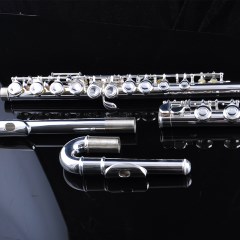 长笛  美德威乐器 16闭孔E键弯管镀银长笛 MFL-207C 儿童长笛乐器