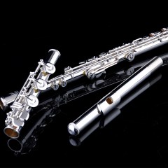 长笛 17开日本管体镀银 专业笛子 乐器正品 法式按键 美德威乐器