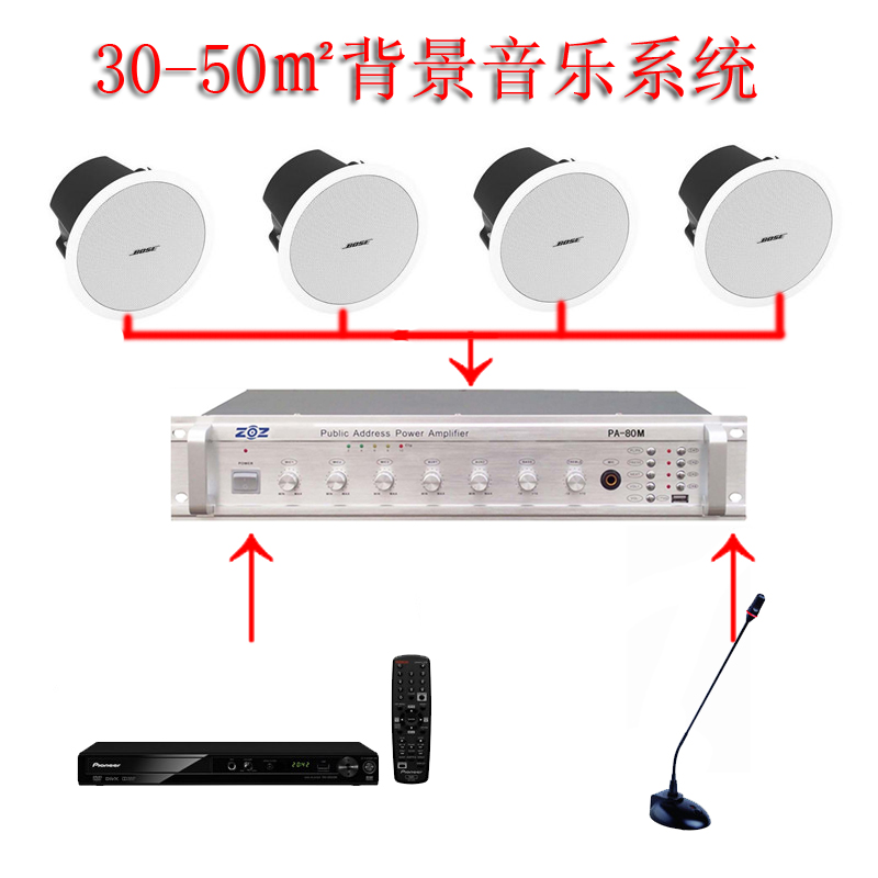 ARTTOO/安度 30-50平背景音乐方案 吸顶音箱