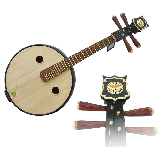 正品敦煌661大阮咸 色木嵌线品 大阮乐器 如意式  带琴盒