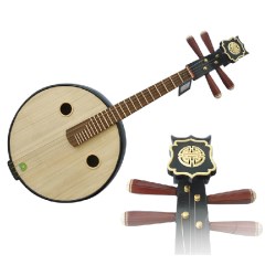 正品敦煌661大阮咸 色木嵌线品 大阮乐器 如意式  带琴盒