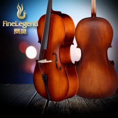 凤灵大提琴儿童成人初学者压板 虎纹大提琴FLC1112-F普及考级乐器