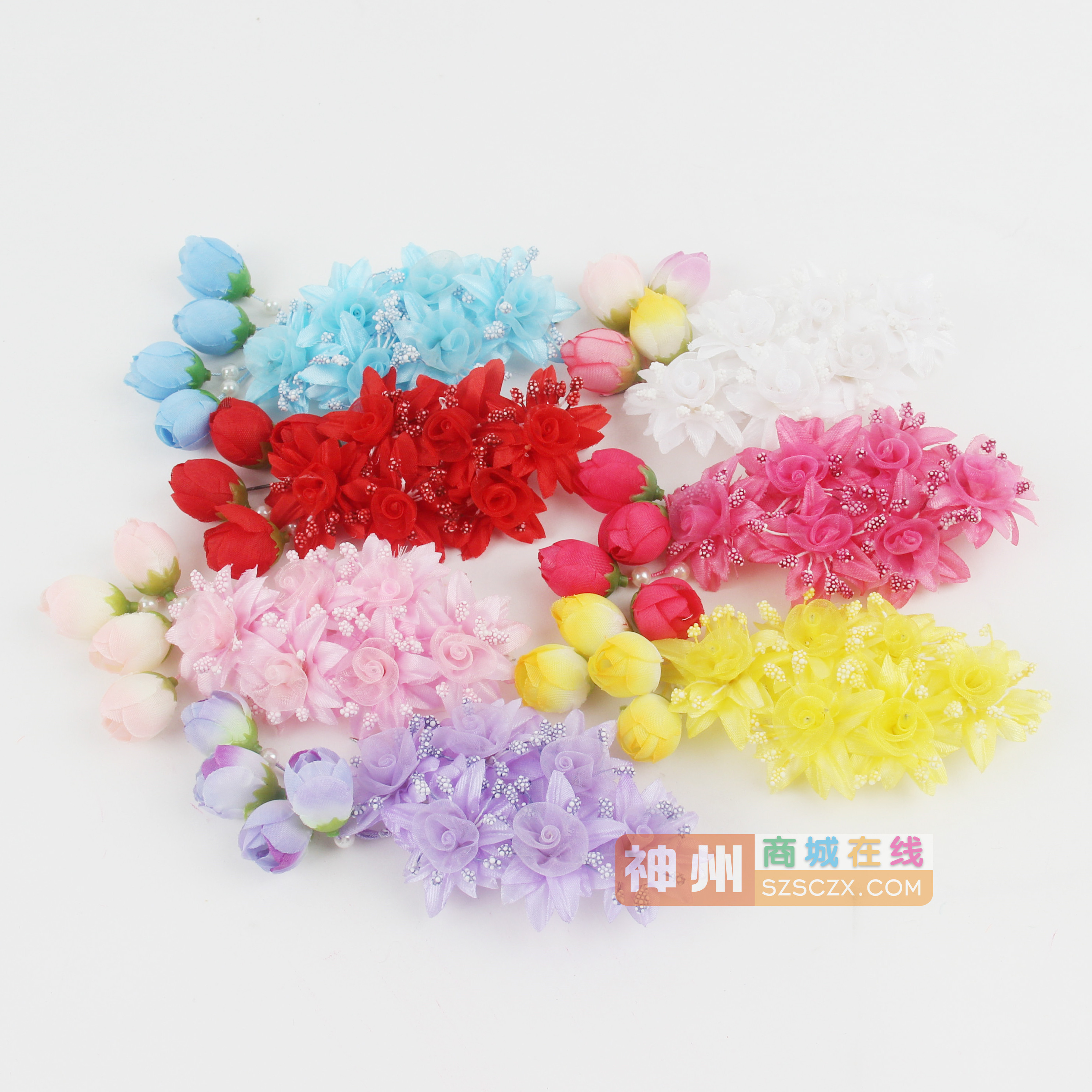 新款戏剧戏曲头花鬓花京越剧青衣花旦小旦丫鬟边花樱花六小朵头饰