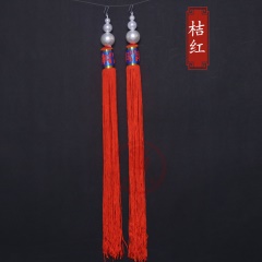 中原戏装戏剧戏曲帽穗京剧秧歌流苏丝穗王帽太监武生盔头帽穗子