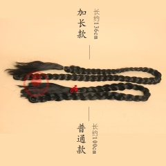 中原戏装假发长辫子古装戏剧演出道具戏曲用品大辫子银环铁梅辫子