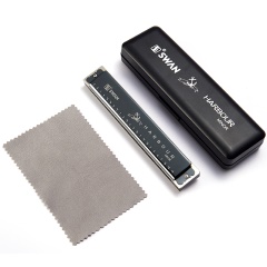 天鹅口琴24孔和声小调成人自学专业演奏儿童初学自然小调伴奏乐器