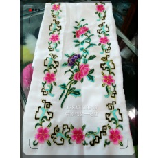 戏曲戏剧服装马面裙 京剧青衣小姐小旦腰包马面裙 白色绣花裙