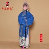 中原戏装戏曲青衣披花褶子戏剧京越剧演出服装花旦回纹花边青衣披