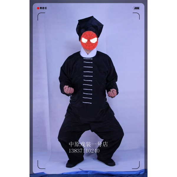 戏曲中原戏曲 京剧豫剧服装 素打衣 黑打衣 家丁 夜行衣 武松服装