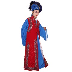 中原戏装戏曲服装老生坎肩背心员外京越剧舞台演出花边镶边老生坎
