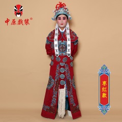 中原戏装戏曲服装男大武生衣团花箭衣京剧服装男武将侍卫武打衣