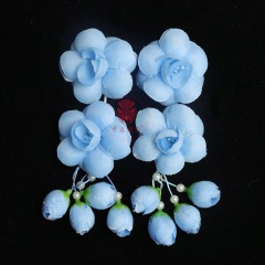 中原戏装戏曲戏剧鬓花京剧旦角头饰头花青衣花旦小姐小花双朵茶花