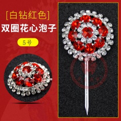 中原戏装戏曲双光水钻宝石花额头大小泡子填空青衣花旦角头饰点绸