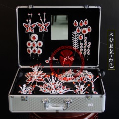 中原戏装戏曲旦角头面全套青衣花旦木钻头面整套箱装小姐头饰整箱