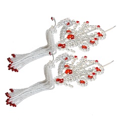 中原戏装戏曲京剧青衣花旦小姐水钻头饰戏剧双光七彩水钻偏凤边凤