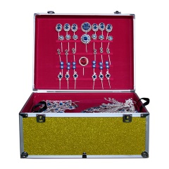 中原戏装戏曲双光七彩水钻头面全套京式箱装青衣花旦小姐头饰整箱