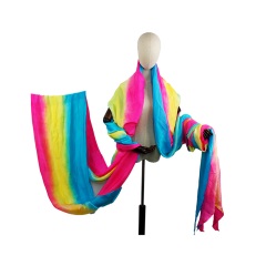 中原戏装戏曲李玉刚飞天彩绸敦煌同款电力纺舞蹈彩绸七彩长绸彩带