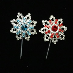 中原戏装戏曲大泡子双光七彩水钻宝石花额头大宝石青衣花旦角头饰