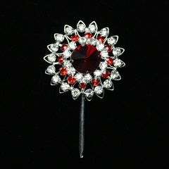 中原戏装戏曲大泡子双光七彩水钻宝石花额头大宝石青衣花旦角头饰