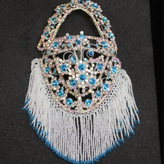 中原戏装戏剧头面后三件后兜戏曲京豫剧包头青衣小旦花旦水钻头饰