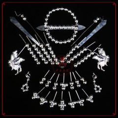 中原戏装戏曲银泡头面银锭泡子京剧戏剧青衣王宝钏秦香莲包整头饰