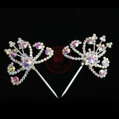 中原戏装戏剧戏曲化妆用品头饰花旦青衣小姐头饰双光七彩太阳花