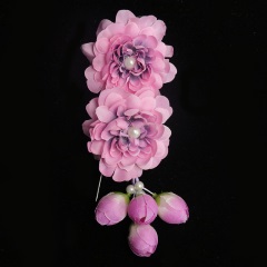 中原戏装戏曲戏剧鬓花京剧旦角头饰头花青衣花旦小姐新款双朵