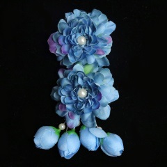 中原戏装戏曲戏剧鬓花京剧旦角头饰头花青衣花旦小姐新款双朵