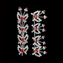 中原戏装戏曲戏剧头饰蝴蝶串青衣花旦小姐头饰鬓条木钻头面串蝴蝶