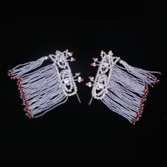 中原戏装戏剧鬓帘戏曲京豫剧头面青衣花旦头饰包头五彩木钻耳挖子