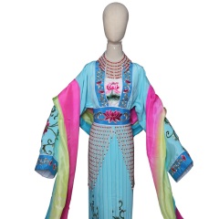 中原戏装珍珠云肩珍珠项链珍珠裙天女散花戏曲古装花旦仙女首饰