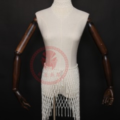 中原戏装珍珠云肩珍珠项链珍珠裙天女散花戏曲古装花旦仙女首饰