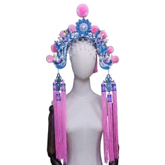 中原戏装戏曲小过桥京剧豫剧舞台装戏剧用品盔帽小过梁宫女额子