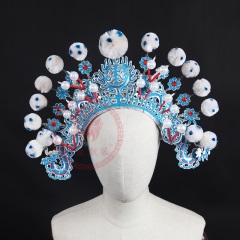 中原戏装大列子京剧戏曲戏剧古装舞台演出用品戏帽武生将军大额子