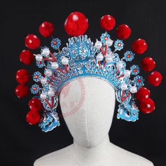 中原戏装大列子京剧戏曲戏剧古装舞台演出用品戏帽武生将军大额子