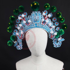 中原戏装大列子京剧戏曲戏剧古装舞台演出用品戏帽武生将军大额子