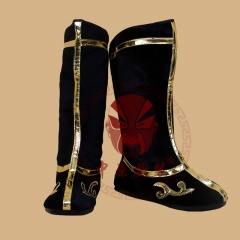 中原戏装戏曲鞋靴民族靴打鼓靴舞龙狮秧歌鞋靴子财神鞋演出长筒靴