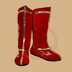 中原戏装戏曲鞋靴民族靴打鼓靴舞龙狮秧歌鞋靴子财神鞋演出长筒靴