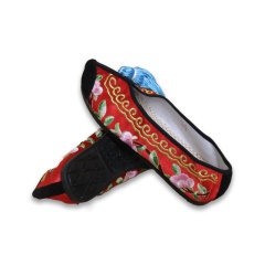 中原戏装戏曲彩鞋青衣花旦小姐绣花鞋戏鞋女古装纳米胶底平底彩鞋