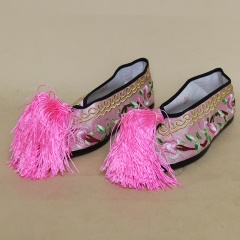 中原戏装戏曲彩鞋青衣花旦小姐绣花鞋戏鞋女古装纳米胶底平底彩鞋