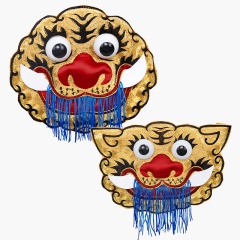 中原戏装川剧变脸服装配件盘金大小虎头腰间虎头戏曲戏剧武生武将